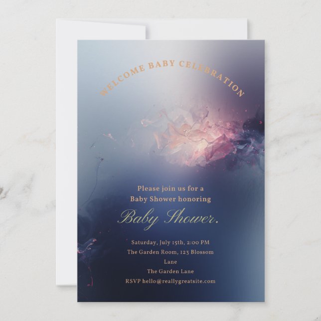 Twinkle Twinkle Little Star Baby Shower Invitation (Front)