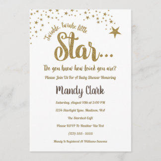 Twinkle Twinkle Little Star Baby Shower Invitation