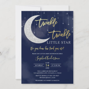Twinkle Twinkle Little Star Baby Shower Invitation