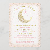 Twinkle Twinkle Little Star Baby Shower Invitation