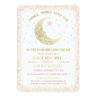 Twinkle Twinkle Little Star Baby Shower Invitation
