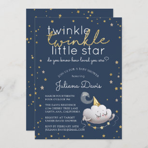 Twinkle Twinkle Little Star Baby Shower Invitation