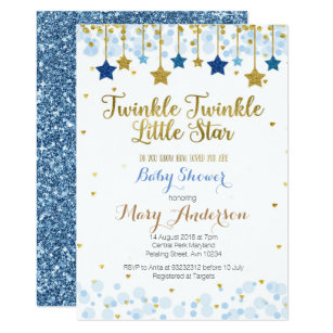 twinkle twinkle little star blank invitations