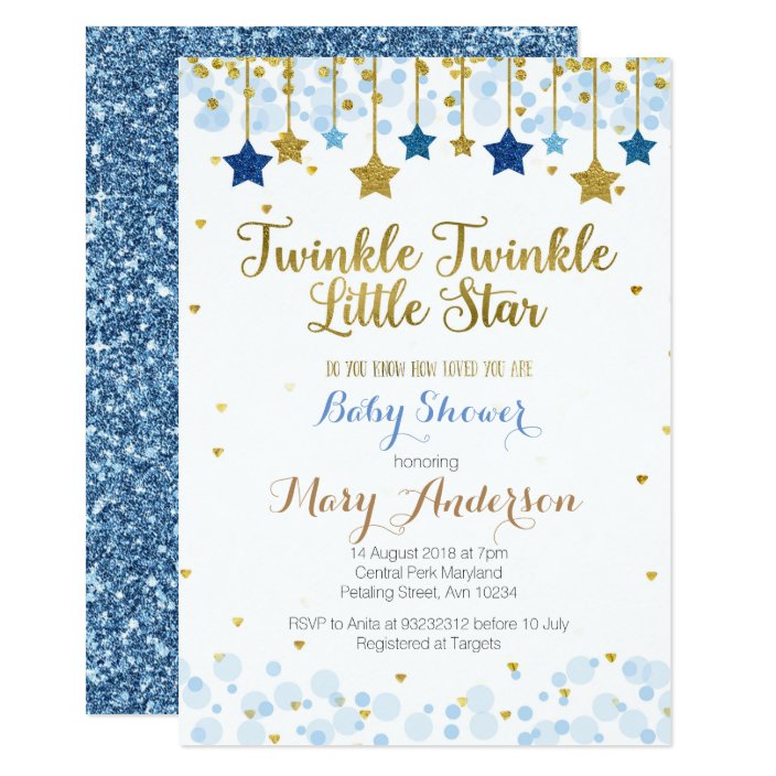 twinkle twinkle little star baby shower invitation  zazzle