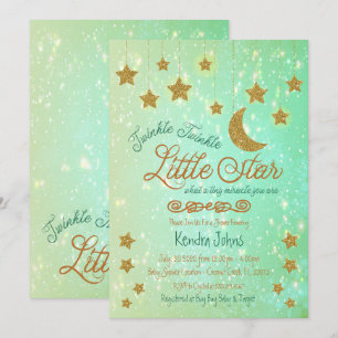 Twinkle Twinkle Little Star Baby Shower invitation