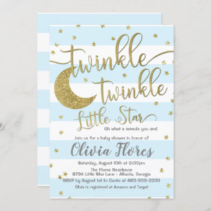 Twinkle Twinkle Little Star Baby Shower Invitation