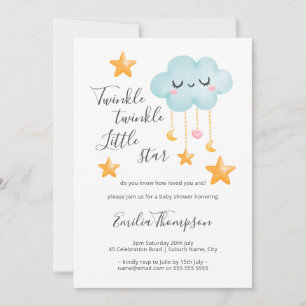 Twinkle Twinkle Little Star Baby Shower Invitation