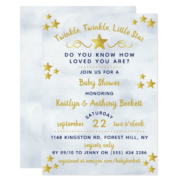 baby shower invitation wording twinkle twinkle little star