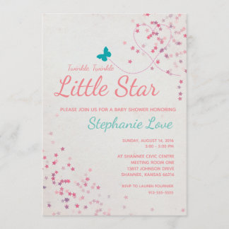 Twinkle Twinkle Little Star Baby Shower Invitation