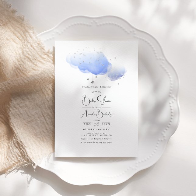 "Twinkle Twinkle Little Star" Baby Shower Invitation ("Twinkle Twinkle Little Star" Baby Shower Invitation)