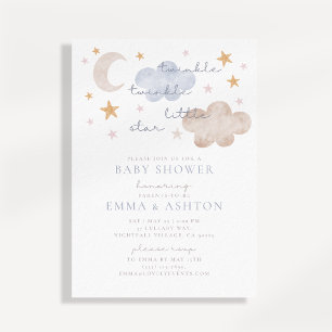 Twinkle Twinkle Little Star Baby Shower Invitation