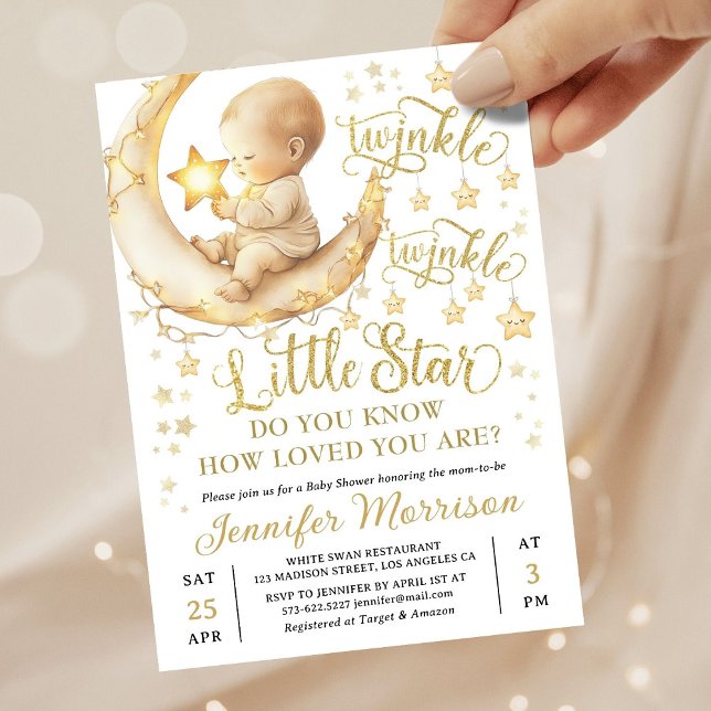 Twinkle Twinkle Little Star Baby Shower Invitation (Creator Uploaded)