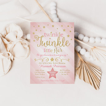 Twinkle Twinkle Little Star Baby Shower Invitation by YourMainEvent at Zazzle