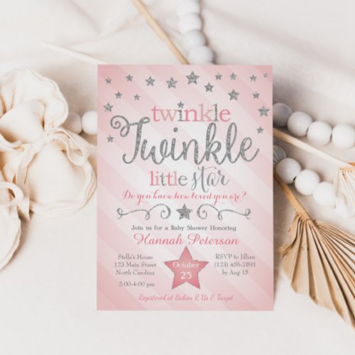 Twinkle Twinkle Little Star Baby Shower Invitation