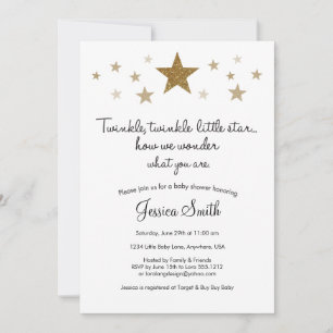 Twinkle Twinkle Little Star Baby Shower Invitation