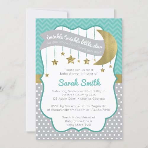 Twinkle Twinkle Little Star Baby Shower Invitation