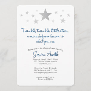 Twinkle Twinkle Little Star Baby Shower Invitation