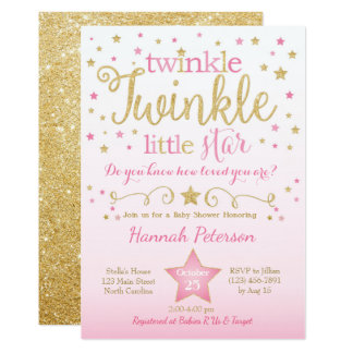 Twinkle Twinkle Little Star Baby Shower Invitation