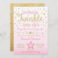 Twinkle Twinkle Little Star Baby Shower Invitation