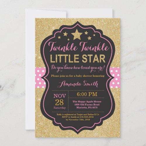 Twinkle Twinkle Little Star Baby Shower Invitation