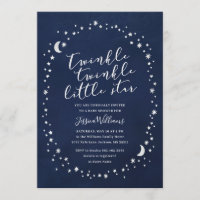 Twinkle twinkle little star Baby Shower Invitation