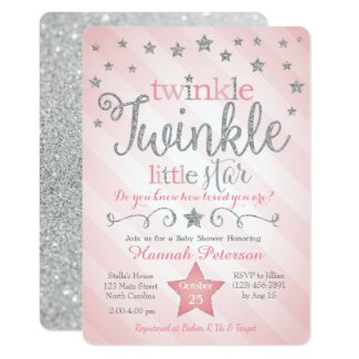 Twinkle Twinkle Little Star Baby Shower Invitation