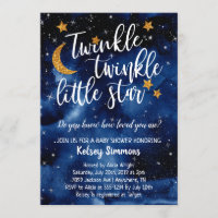 Twinkle Twinkle Little Star Baby Shower Invitation