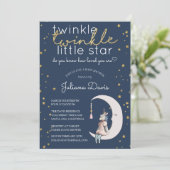 Twinkle Twinkle Little Star Baby Shower Invitation (Standing Front)