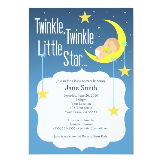 Twinkle Twinkle Little Star Invitations Template 10