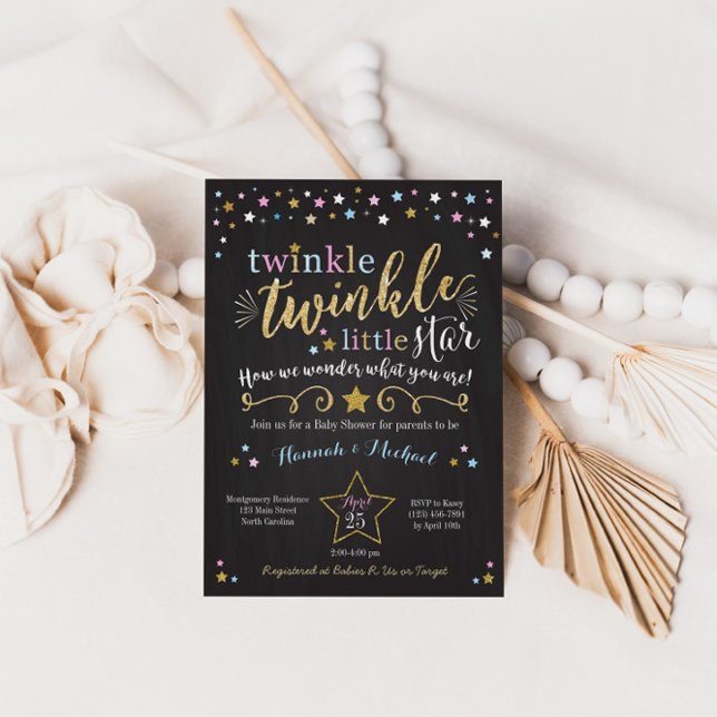 Twinkle Twinkle Little Star Baby Shower Invite (Creator Uploaded)