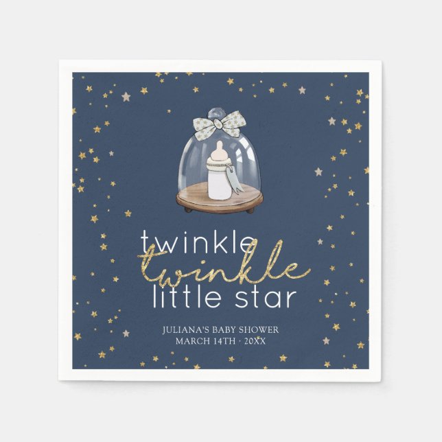 Twinkle Twinkle Little Star Baby Shower Napkins (Front)
