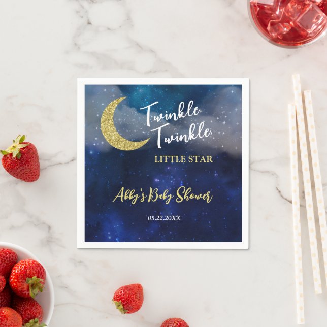 Twinkle Twinkle Little Star Baby Shower Napkins (Insitu)