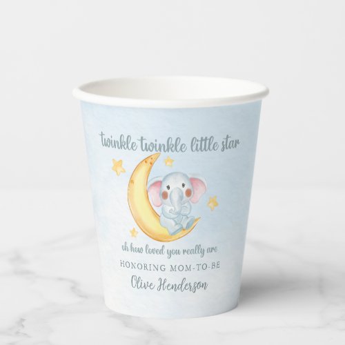 Twinkle twinkle little star baby shower paper cups
