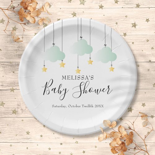 Twinkle Twinkle Little Star Baby Shower Paper Plates