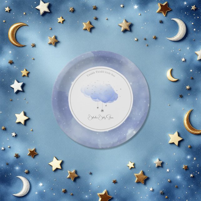 Twinkle Twinkle Little Star Baby Shower Paper Plates (Twinkle Twinkle Little Star Baby Shower Paper Plates)