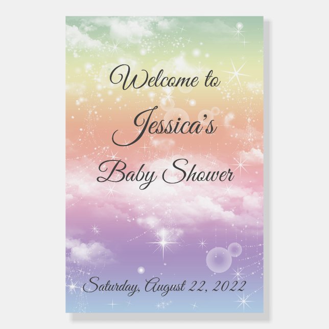 Twinkle Twinkle Little Star Baby Shower Sign (Front)