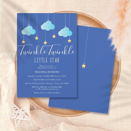 Twinkle Twinkle Little Star Baby Shower  Sprinkle Invitation