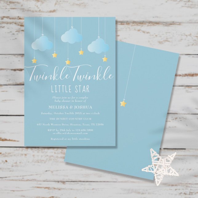 Twinkle Twinkle Little Star Baby Shower / Sprinkle Invitation