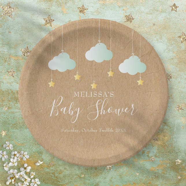 Twinkle Twinkle Little Star Baby Shower / Sprinkle Paper Plates (Creator Uploaded)