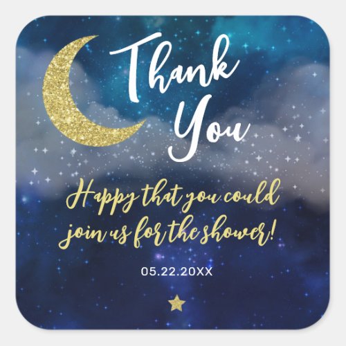 Twinkle Twinkle Little Star Baby Shower Square Sticker