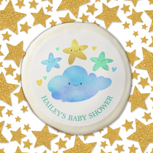 Twinkle Twinkle Little Star Baby Shower Sugar Cookie