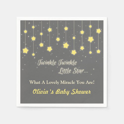 Twinkle Twinkle Little Star Baby Shower Supplies Napkins