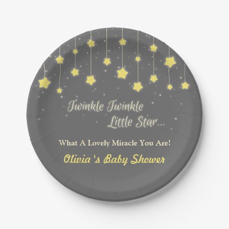 Twinkle Twinkle Little Star Baby Shower Supplies Paper Plates