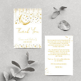 Twinkle twinkle little star baby shower thank you card