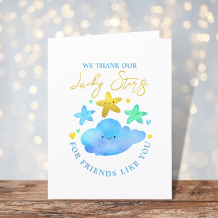 Twinkle Twinkle Little Star Baby Shower Thank You  Card