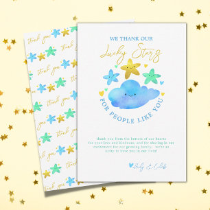 Twinkle Twinkle Little Star Baby Shower Thank You  Card