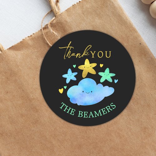 Twinkle Twinkle Little Star Baby Shower Thank You Classic Round Sticker