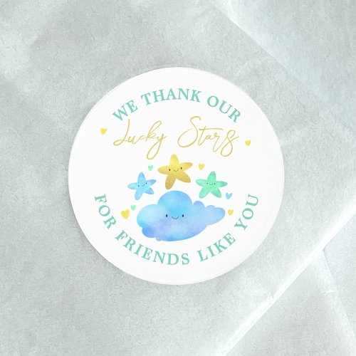 Twinkle Twinkle Little Star Baby Shower Thank You  Classic Round Sticker