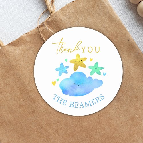 Twinkle Twinkle Little Star Baby Shower Thank You  Classic Round Sticker