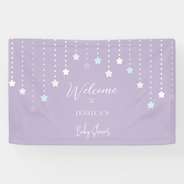 Twinkle Twinkle Little Star Baby Shower Welcome Banner (Horizontal)